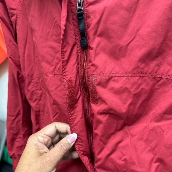LL Bean Red Fleece Lined Jacket with Mountain Logo Size XL Hiking Winter Warm - Picture 8 of 16